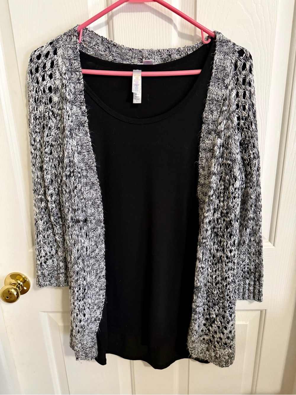Two Piece Shirt & Cardigan Set